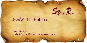 Széll Robin névjegykártya